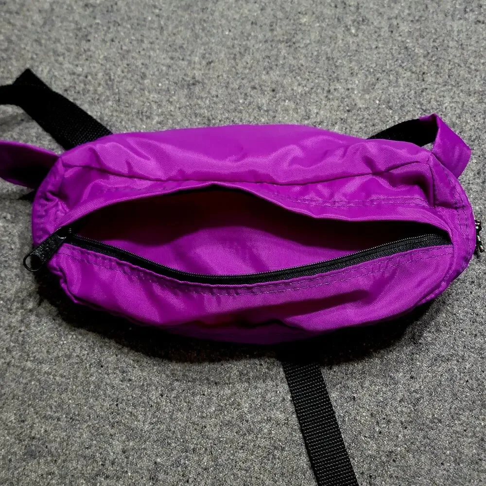 Vintage 80s 90s Jansport Fanny Pack Adult Unisex Purple Waist Bag Run Hike USA